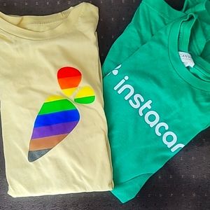 Lot of (2) Instacart Tshirts